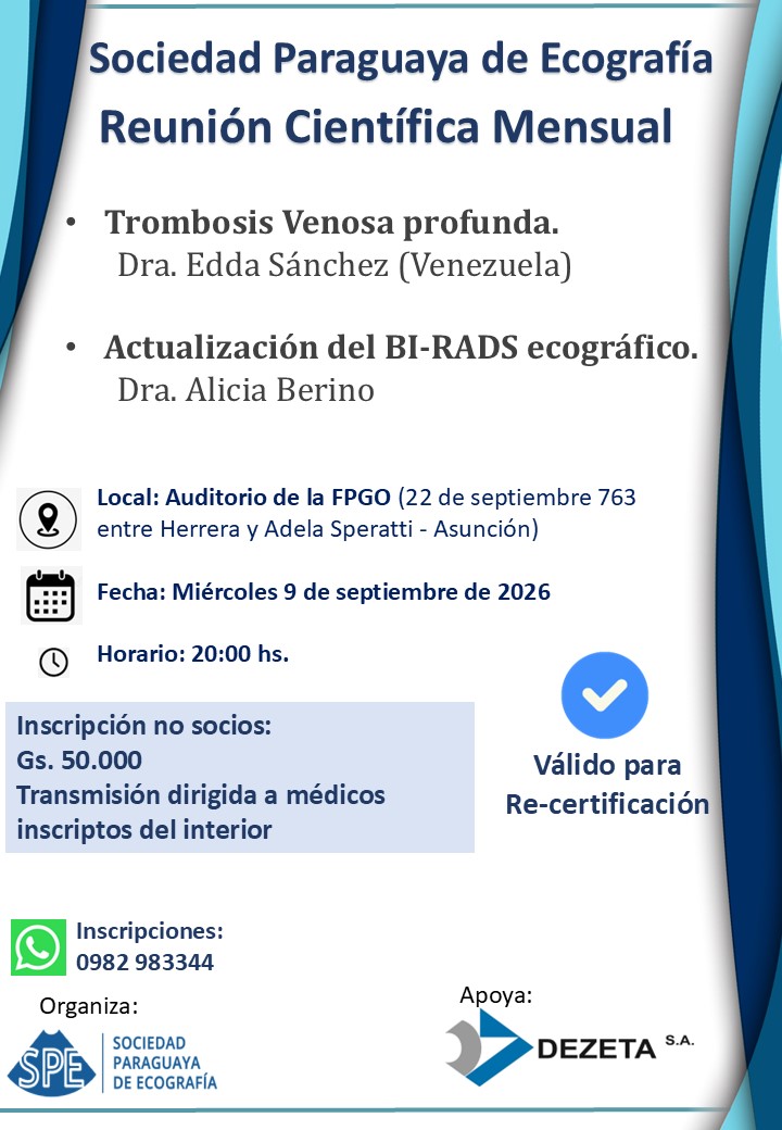 Reunión Científica Mensual - Setiembre